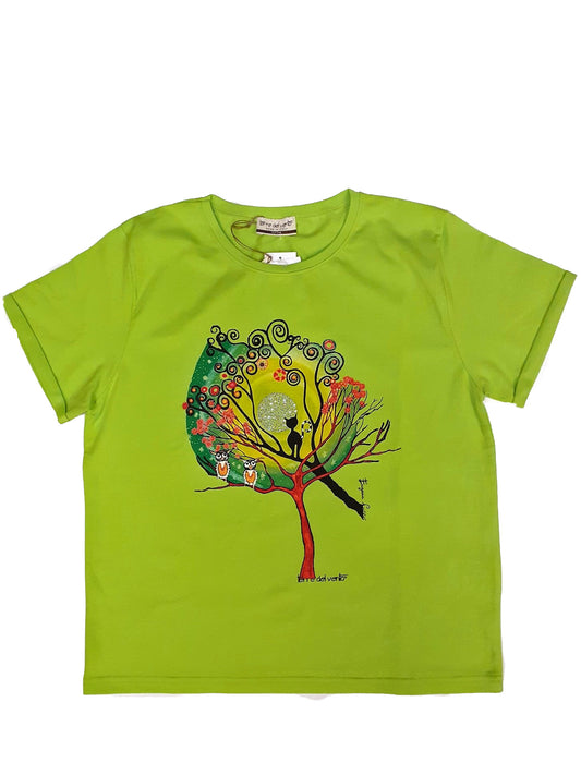 T-shirt Donna YARA 9 Verde Lime Manica Corta