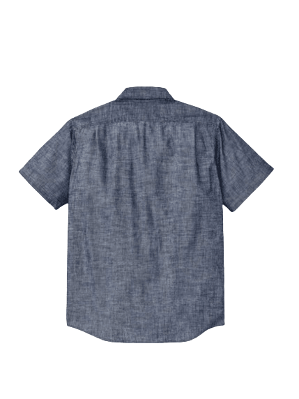 Filson FMCAM0031 SHORT SLEEVE CHAMBRAY SHIRT Camicia Uomo colore blu, foto del dietro