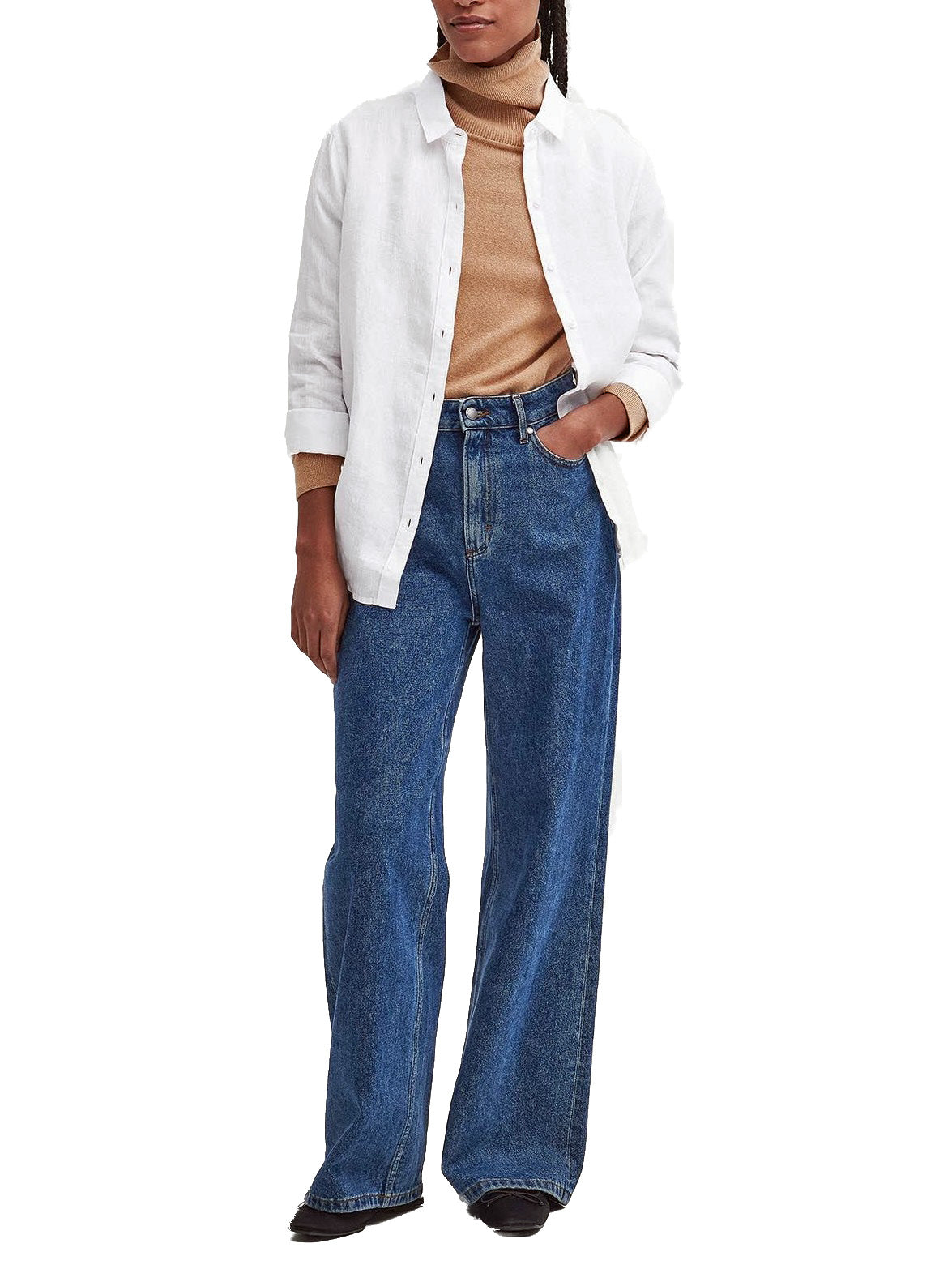 Barbour LSH1315 WH11 Relaxed Long-Sleeved Shirt