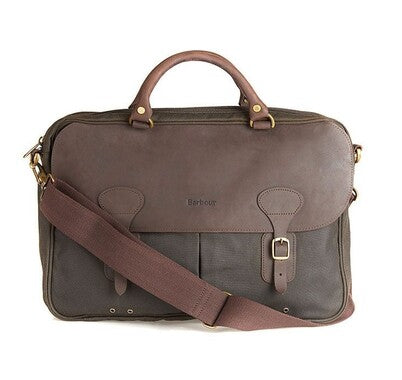 Barbour UBA0004 OL71 Wax Leather Briefcase