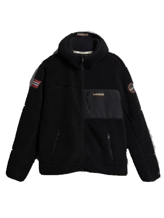 Napapijri YUPIK FZH 3 Nero Orsetto con cappuccio Uomo
