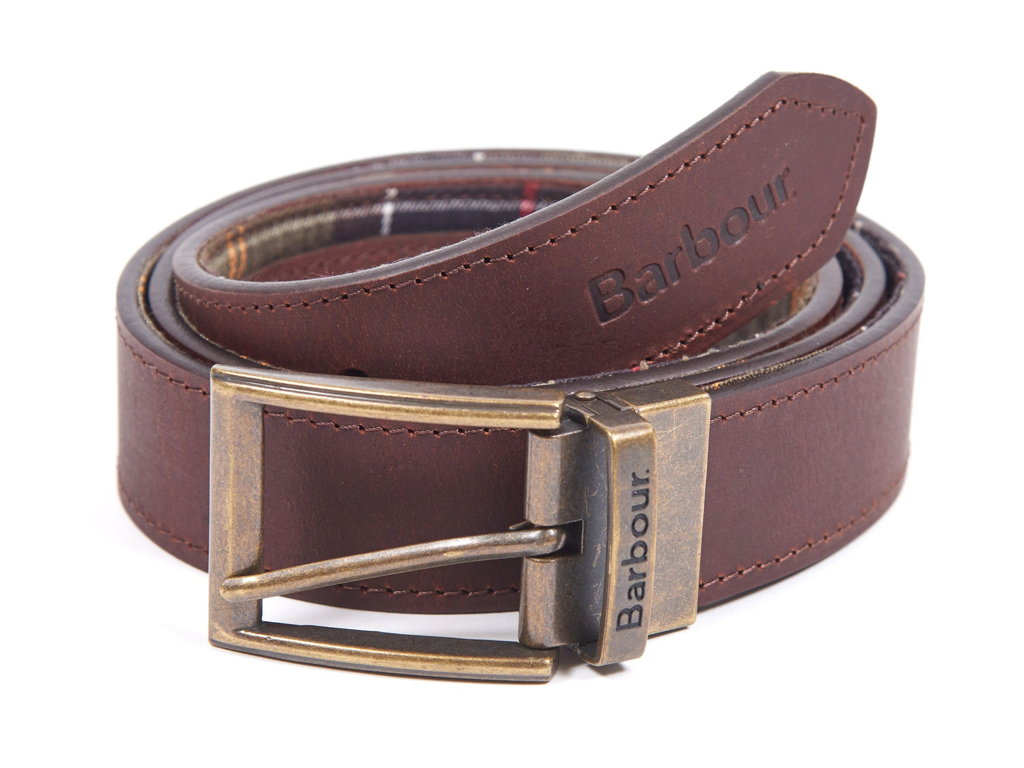 Barbour MAC0364 TN11 Reversible Tartan Leather Belt