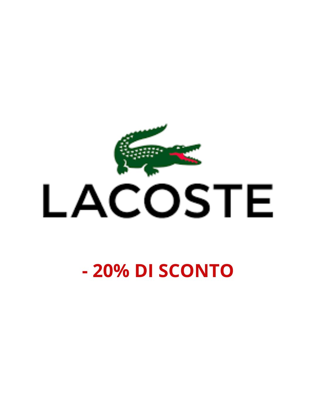 Lacoste 20% di sconto