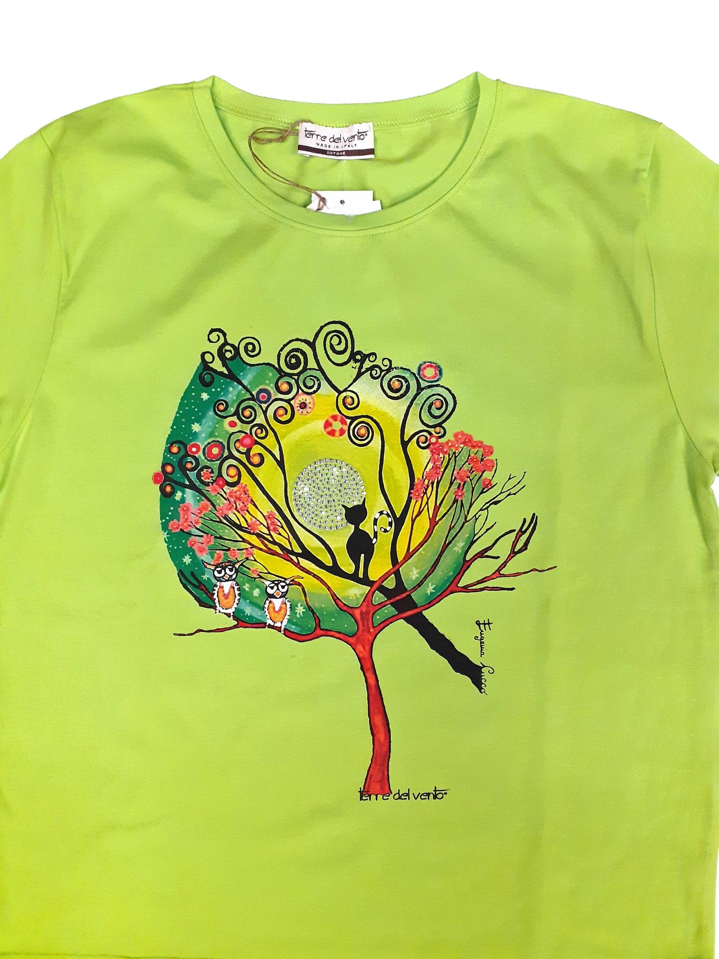 T-shirt Donna YARA 8 Verde Lime Manica Corta