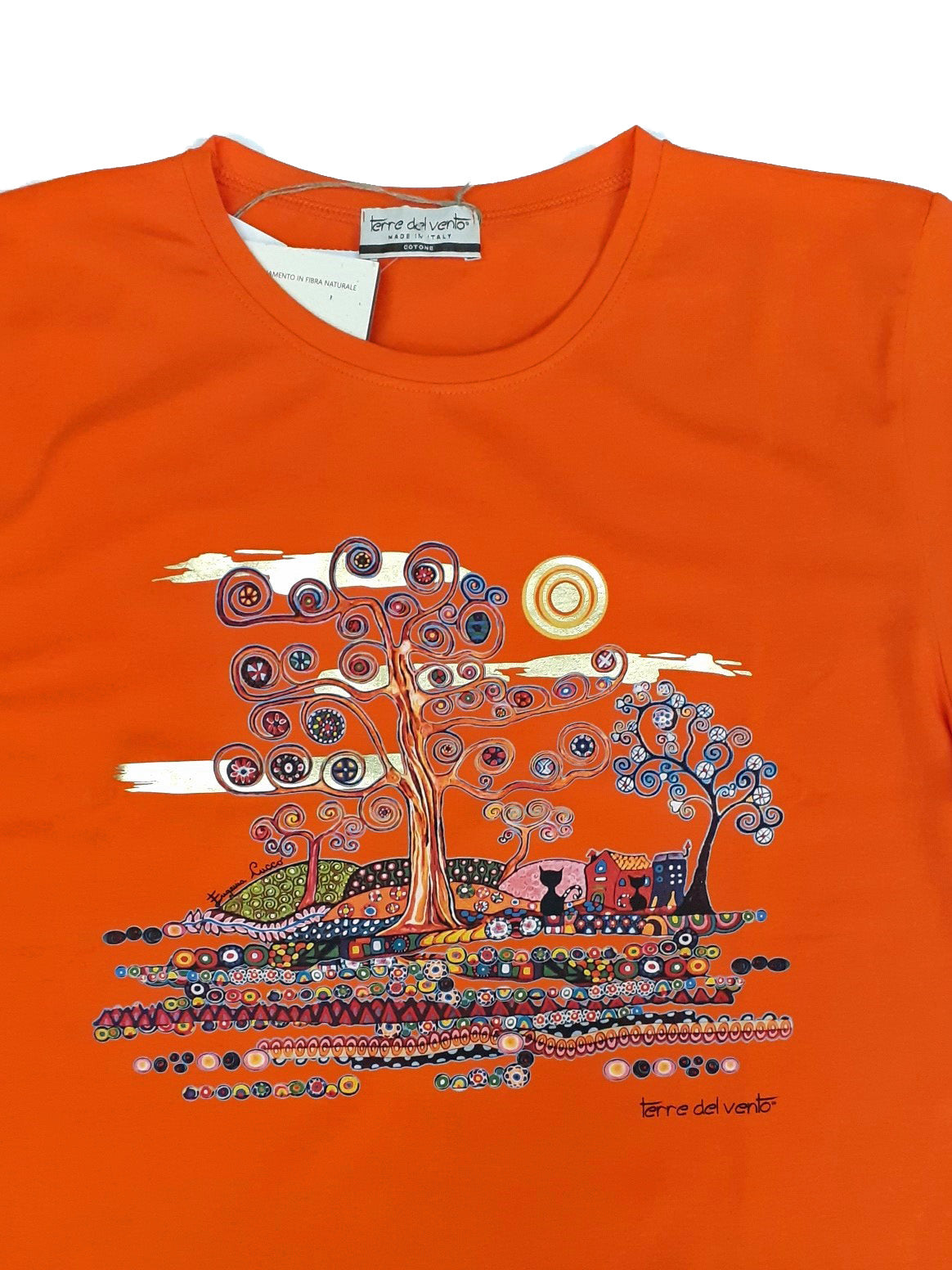 T-shirt Donna YARA 9 Arancione Manica Corta