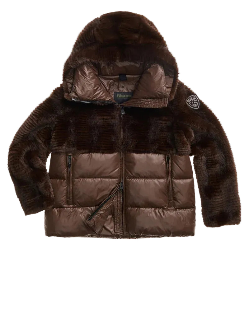 Blauer DC02304 Giubbetto Nylon con Pelliccia Eco Fanevil