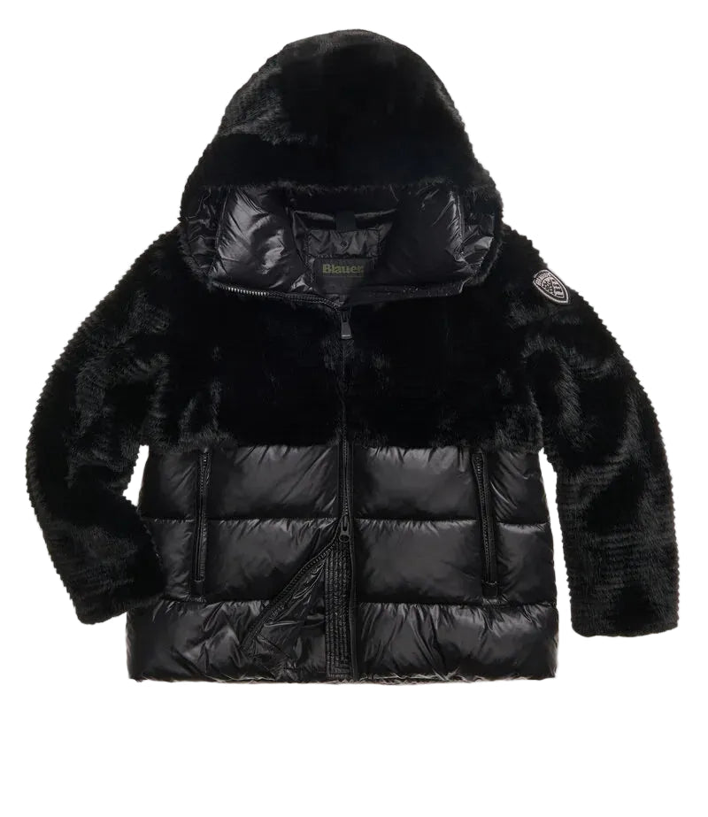 Blauer DC02304 Giubbetto Nylon con Pelliccia Eco Fanevil