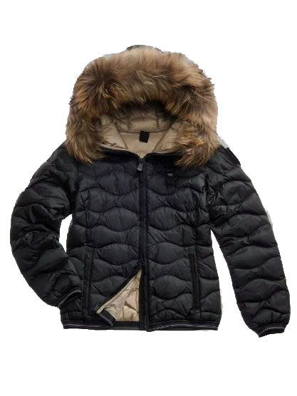 Blauer DC03034 Piumino con bordo in pelliccia Aldie Donna