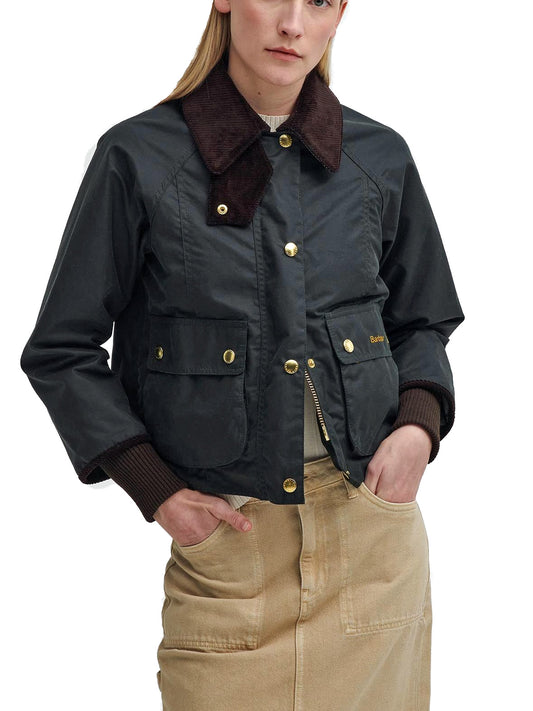 Barbour LWX1403 SG51 Cropped Beadnell Wax Jacket