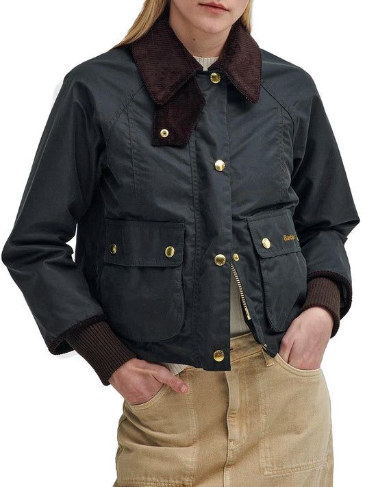 Barbour LWX1403 SG51 Cropped Beadnell Wax Jacket
