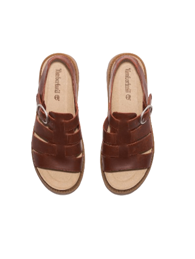 Timberland 0A5ZKZ Sandalo Fisherman Clairemont Way Donna colore marrone foto dall'alto di entrambe le scarpe