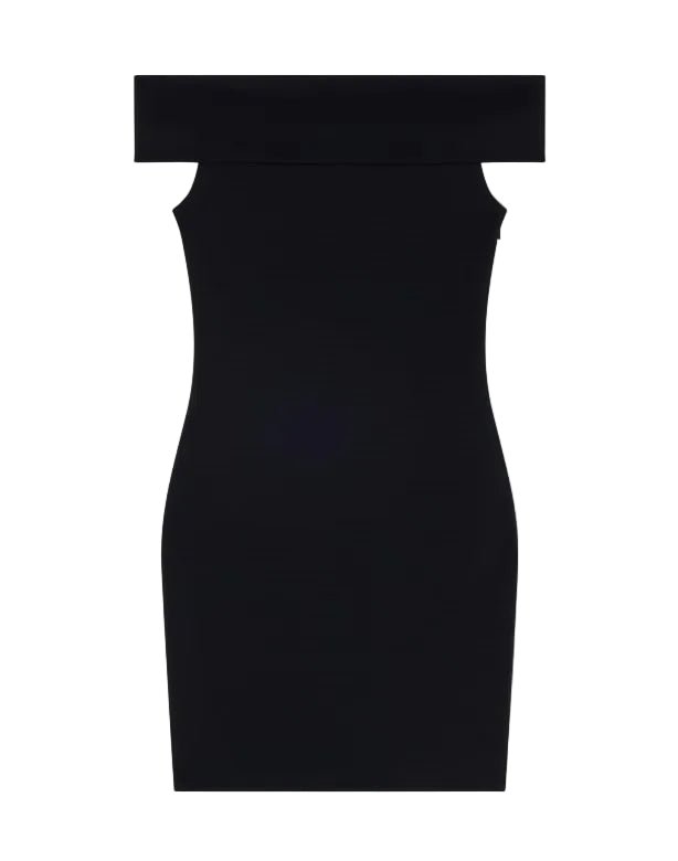 Armani Exchange Abito corto art.XW001742 colore NERO, FOTO DEL DAVANTI DELL'ABITO