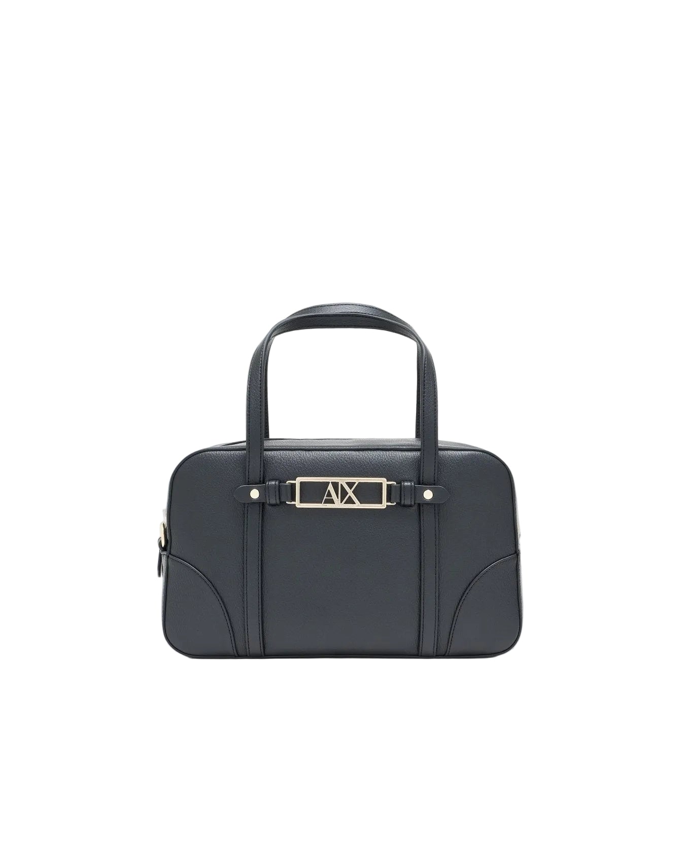 Armani Bauletto da donna art.XW002610 colore nero con dettagli in oro, foto di fronte
