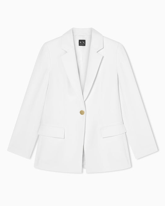 Armani Exchange Giacca in crepe art. XW002837 Bianco FOTO DEL DAVANTI